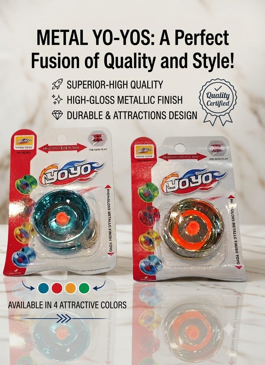 Yoyo Toys High-Gloss Metallic Finish Metal Yo-Yo