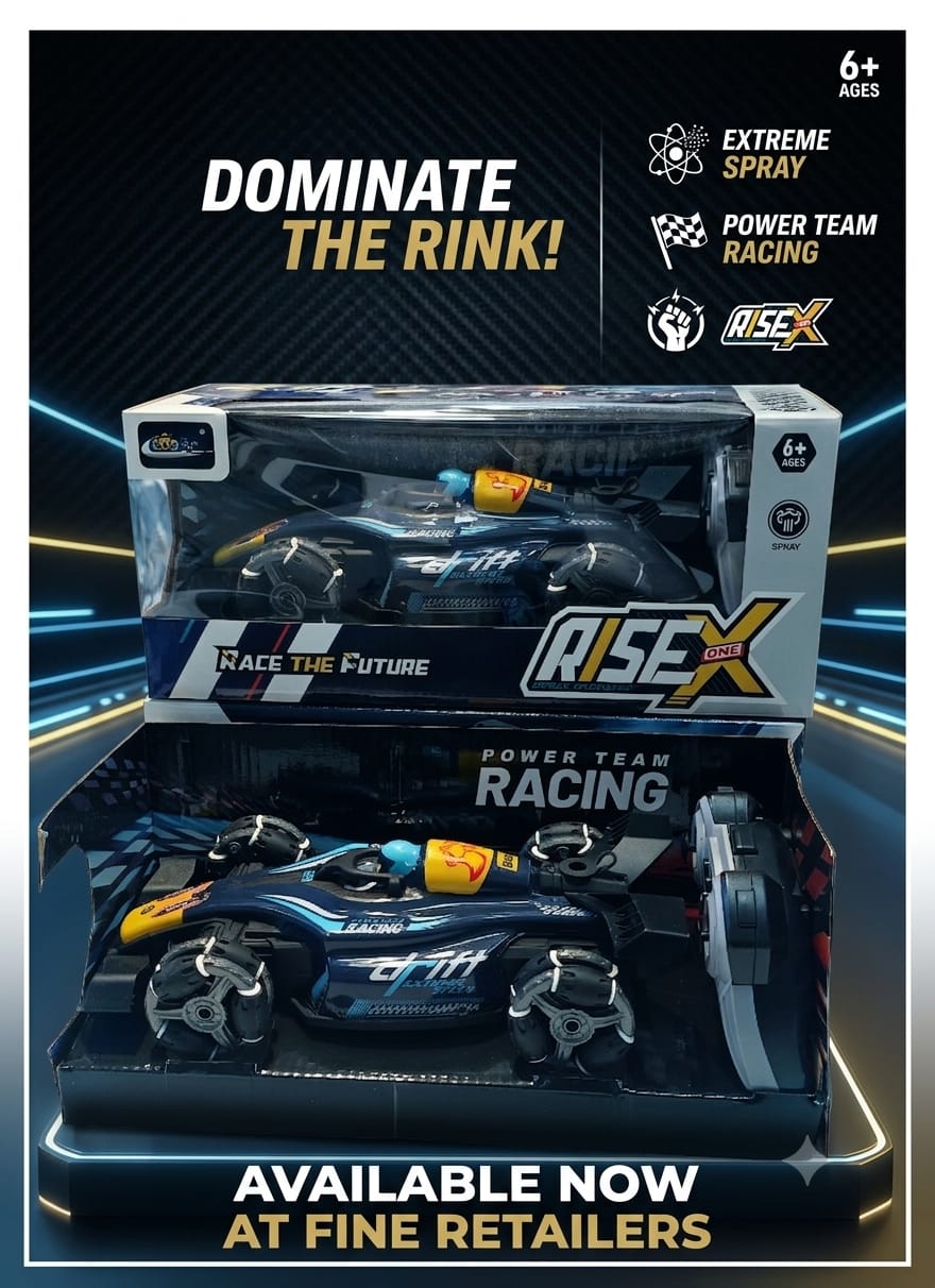 RISE X 360° Rotating Stunt RC Racing Car with Spray Effect