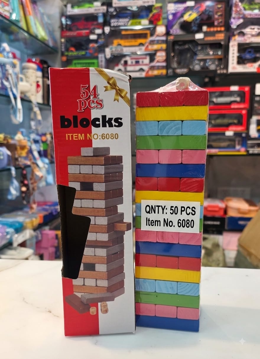 Colorful Wooden Stacking Tower / Balance Blocks Game (Item No. 6080)