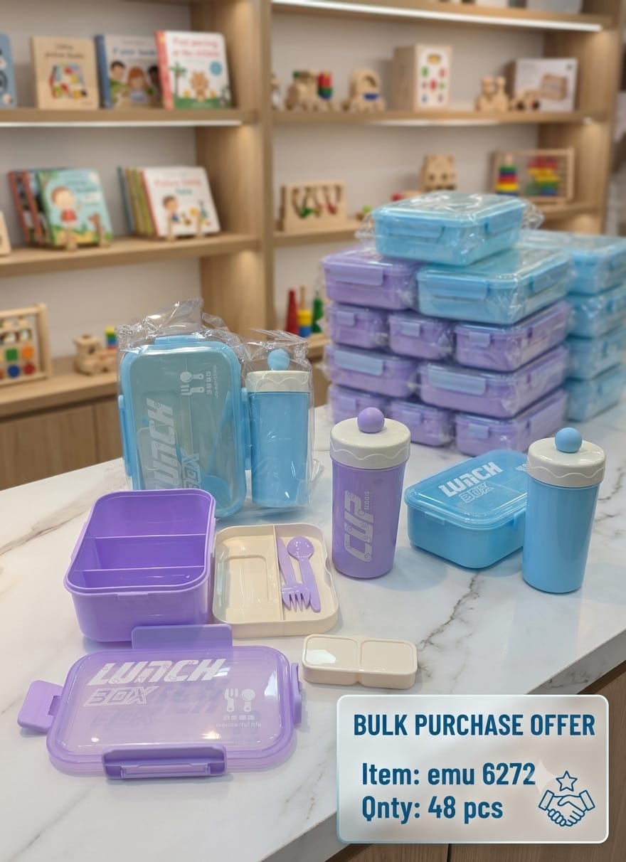 Premium Kids' Lunch Box Set with Water Bottle & Cutlery