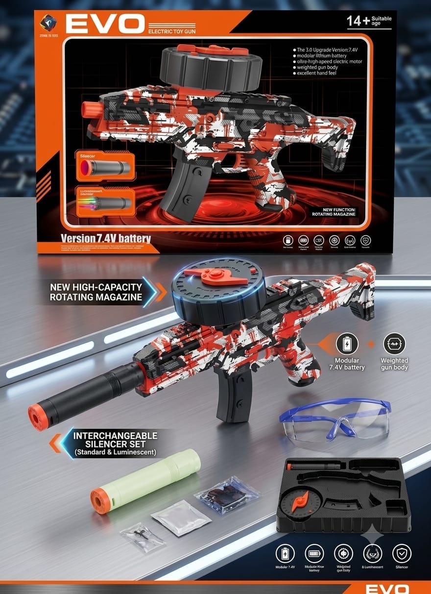 EVO Electric Toy Gun with Rotating Magazine