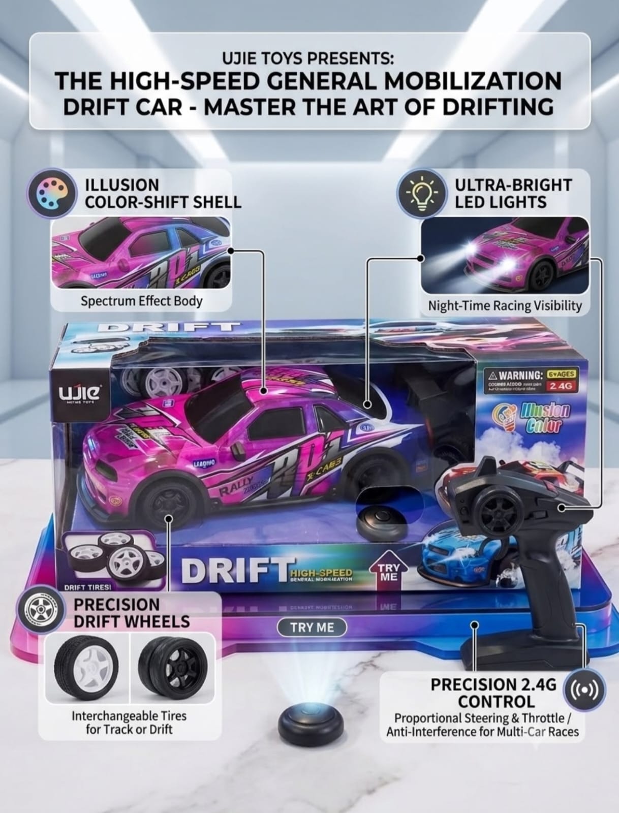 Ujie Toys High-Speed General Mobilization Drift Car